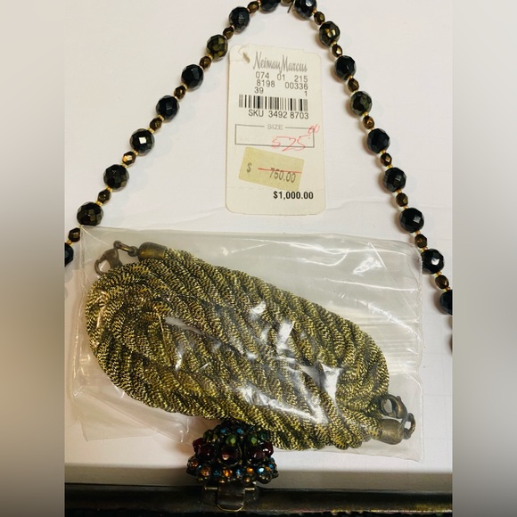 Y2K LARISA BARRERA Couture Evening Jeweled Sequin Beaded Handbag NWT - Picture 10 of 11